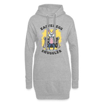 Oeufs de Pâques Contrebandier Lapin de Pâques - Sweat-shirt à capuche long Femme - gris chiné - Devant