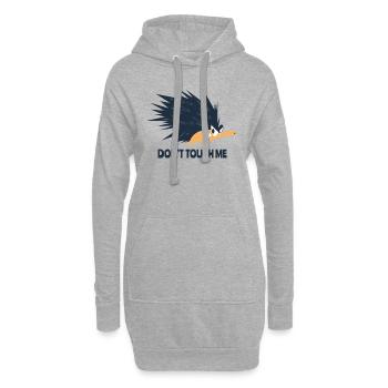 Animal Dont Touch Me Grafik - Hoodie-Kleid - Grau meliert - Vorne
