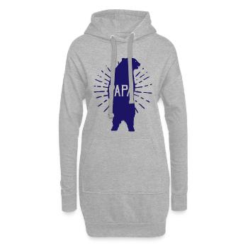 Papa Bear Fathers Day - vatertag - Hoodie-Kleid - Grau meliert - Vorne