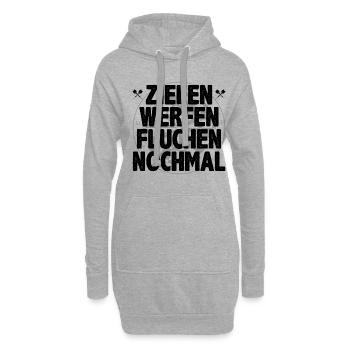 Dartsport Dart Spruch Zielen Werfen Fluchen Darts - Hoodie-Kleid - Grau meliert - Vorne