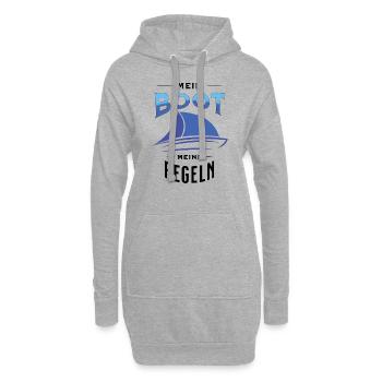 Mein Boot Meine Regel Segler Sailor Skipper boot - Hoodie-Kleid - Grau meliert - Vorne