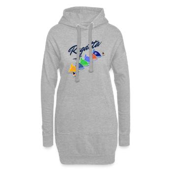 Regatta Captain Segelboot Yacht für Segler Skipper - Hoodie-Kleid - Grau meliert - Vorne