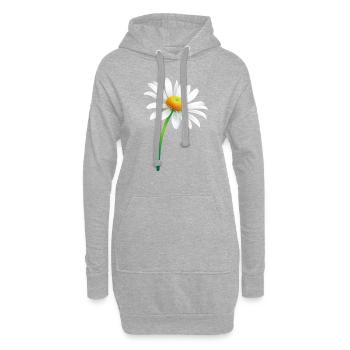 Pâquerette - Sweat-shirt à capuche long Femme - gris chiné - Devant