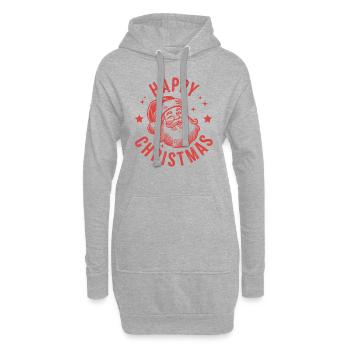 Joyeux Noël Père Noël - Sweat-shirt à capuche long Femme - gris chiné - Devant