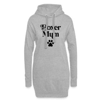 Maman boxeuse - Sweat-shirt à capuche long Femme - gris chiné - Devant