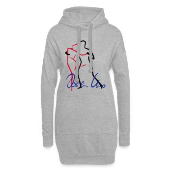 Tango-1 - Hoodie-Kleid - Grau meliert - Vorne