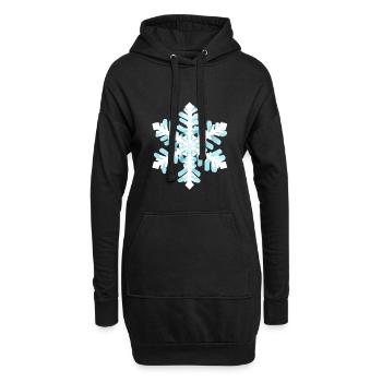 étoile de neige - Sweat-shirt à capuche long Femme - noir - Devant