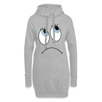 Les yeux - Sweat-shirt à capuche long Femme - gris chiné - Devant