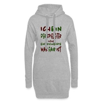 Mein Spiel, meine Regeln - Spielleiter T-Shirt - Hoodie-Kleid - Grau meliert - Vorne