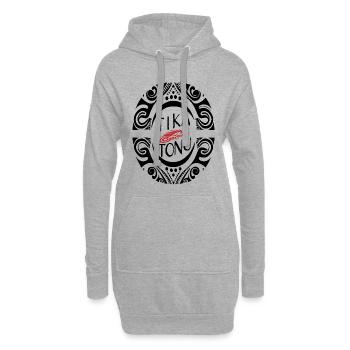 Tika Tonu Maori Design - Maori T-Shirt - Sweat-shirt à capuche long Femme - gris chiné - Devant