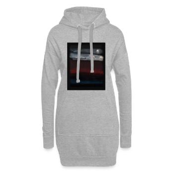 Le style Rothko en couleurs numériques - Sweat-shirt à capuche long Femme - gris chiné - Devant