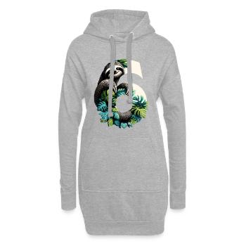 6 ans paresseux 6e cadeau d’anniversaire - Sweat-shirt à capuche long Femme - gris chiné - Devant