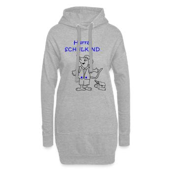 Hourra Inscription à l’école des écoliers - Sweat-shirt à capuche long Femme - gris chiné - Devant
