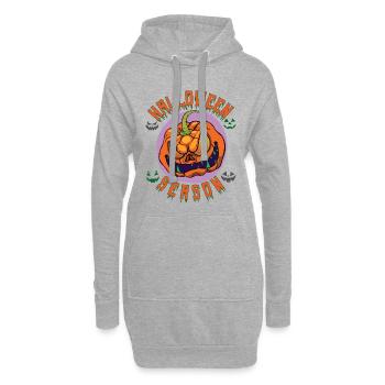 Saison d’Halloween - Sweat-shirt à capuche long Femme - gris chiné - Devant