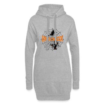 Gruselige Halloween Scene mit Kürbissen - Hoodie-Kleid - Grau meliert - Vorne
