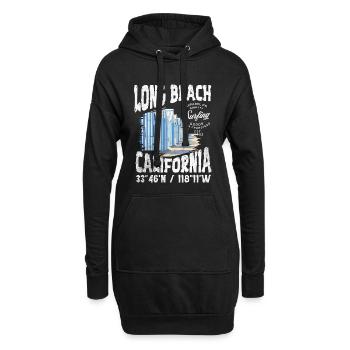 Long Beach Surfen Goods Coul - Hoodie-Kleid - Schwarz - Vorne