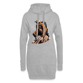 Adler Hiking / Mountaineering Adler - Hoodie Dress - heather grey - Front