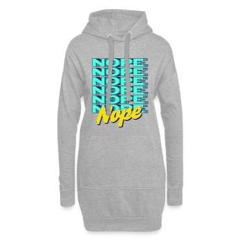 NOPE – Bold & Sassy Statement - Hoodie-Kleid - Grau meliert - Vorne