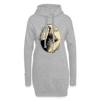 Honey Bunny - Illustration de lapin vintage - Sweat-shirt à capuche long Femme - gris chiné - Devant