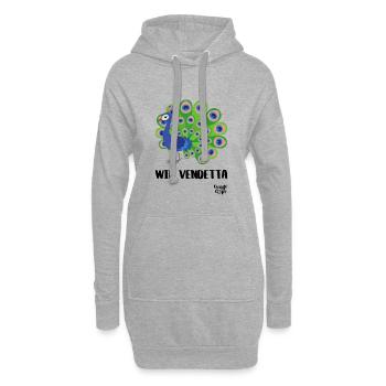 Pfau wie Vendetta - Hoodie-Kleid - Grau meliert - Vorne