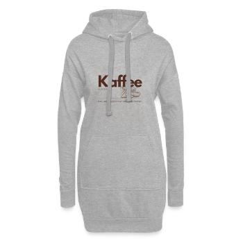 Kaffee – Das Leben beginnt nach dem ersten Kaffee - Hoodie-Kleid - Grau meliert - Vorne