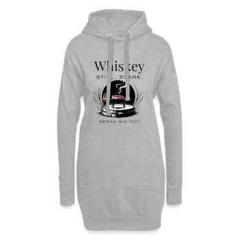 Les amateurs de whisky avec style et force - Sweat-shirt à capuche long Femme - gris chiné - Devant