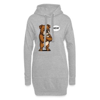 Pas de bouledogue anglais Bully Bully Owner - Sweat-shirt à capuche long Femme - gris chiné - Devant