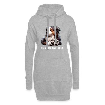 Talk To The Paw Australian Shepherd Aussie Aussies - Hoodie-Kleid - Grau meliert - Vorne