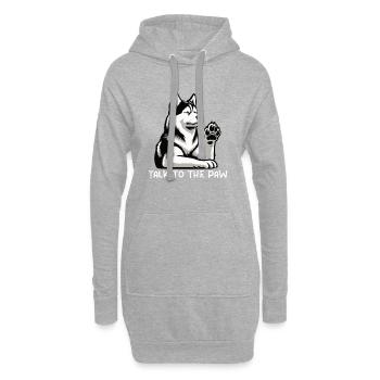 Parlez à la patte Husky Husky Propriétaire Husky - Sweat-shirt à capuche long Femme - gris chiné - Devant