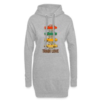 Trabi Love Retro Car Trio - Hoodie-Kleid - Grau meliert - Vorne