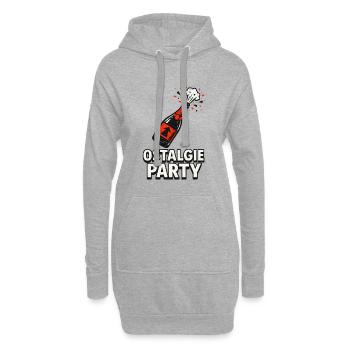 Ostalgie Party Flasche - Hoodie-Kleid - Grau meliert - Vorne