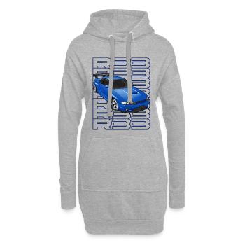 Voiture JDM R33 - Sweat-shirt à capuche long Femme - gris chiné - Devant