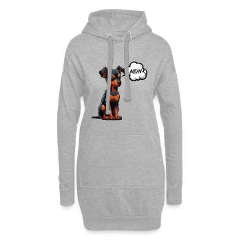 Pas de Pinscher miniature Pinscher Propriétaire de Pinscher - Sweat-shirt à capuche long Femme - gris chiné - Devant