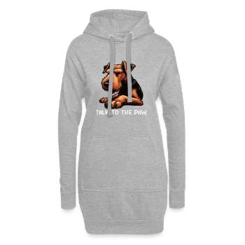 Talk to the Paw Airedale Terrier Airedale Owner - Hoodie Dress - heather grey - Front