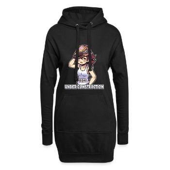 Under Construction - 404 - Hoodie-Kleid - Schwarz - Vorne
