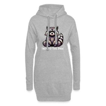 Talk to the Paw Waschbär Waschbären Raccoon - Hoodie Dress - heather grey - Front