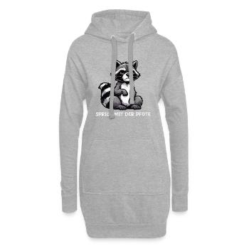 Parlez à la patte Raton laveur Raton laveur Raton laveur - Sweat-shirt à capuche long Femme - gris chiné - Devant