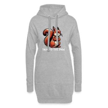 Talk to the Paw Eichhörnchen Eichhorn Nagetier - Hoodie-Kleid - Grau meliert - Vorne