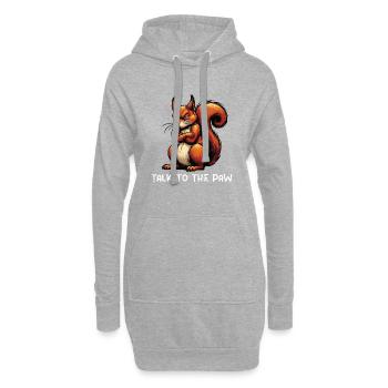 Talk to the Paw Eichhörnchen Eichhorn Nagetier - Hoodie-Kleid - Grau meliert - Vorne
