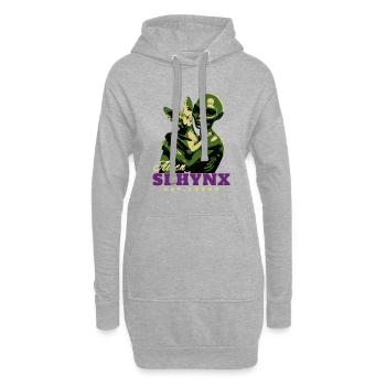 Grün Alien Sphynx Katzenliebhaber - Hoodie-Kleid - Grau meliert - Vorne