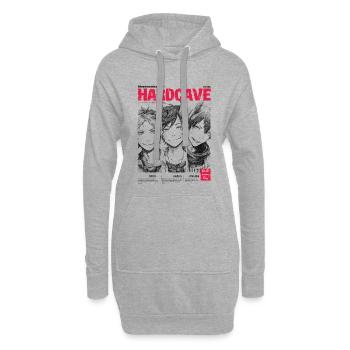 Hardcore Trio Portrait - Sweat-shirt à capuche long Femme - gris chiné - Devant