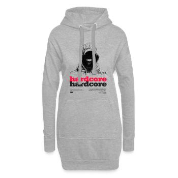 Hardcore Text - Hoodie-Kleid - Grau meliert - Vorne