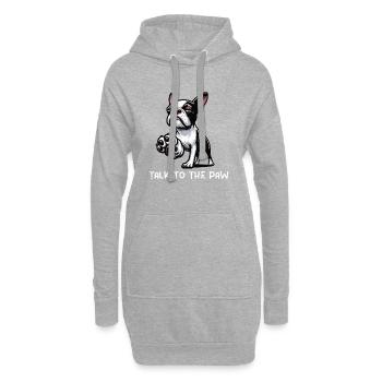Talk to the Paw Boston Boston terrier Bostie Bosti - Hoodie-Kleid - Grau meliert - Vorne