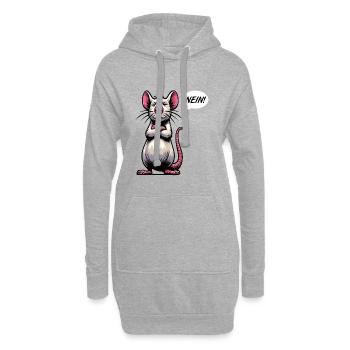 Pas de rats Propriétaire de rats Amoureux des rats - Sweat-shirt à capuche long Femme - gris chiné - Devant
