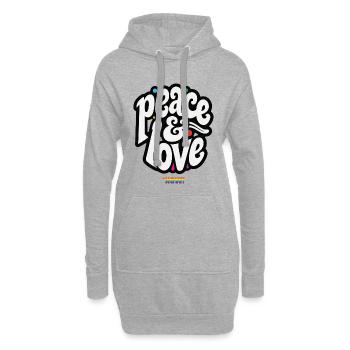 FRIEDENSLIEBE #5 – lass uns reden. - Hoodie-Kleid - Grau meliert - Vorne
