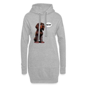 Nein Deutsch Drahthaar Deutsch-Drahthaar Besitzer - Hoodie-Kleid - Grau meliert - Vorne