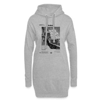 New Words - Hoodie-Kleid - Grau meliert - Vorne