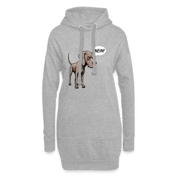 Nein Weimaraner Weimaranerliebhaber Weimaranerhund - Hoodie-Kleid - Grau meliert - Vorne
