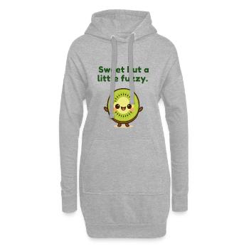 Délice de fruits kiwi de Kawaii - Sweat-shirt à capuche long Femme - gris chiné - Devant