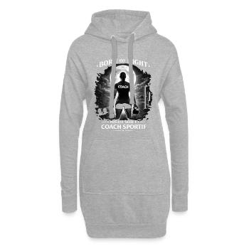 Night Shift Coach Sportif - Hoodie Dress - heather grey - Front